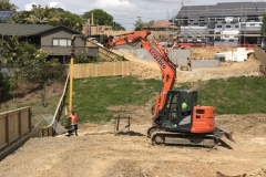 Scarbro Civil Contractors Excavator Drilling