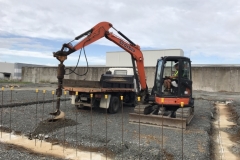 Scarbro Civil Contractors Excavator Post Hole Drilling